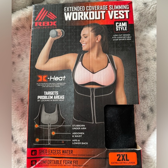 RBX Black Slimming Workout Vest - Picture 1 of 6